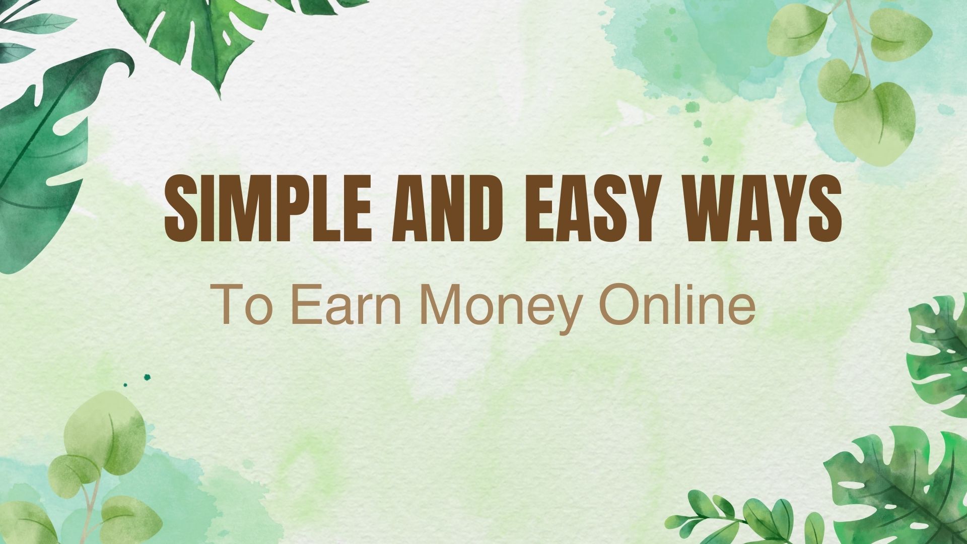 simple and easy ways to earn money online