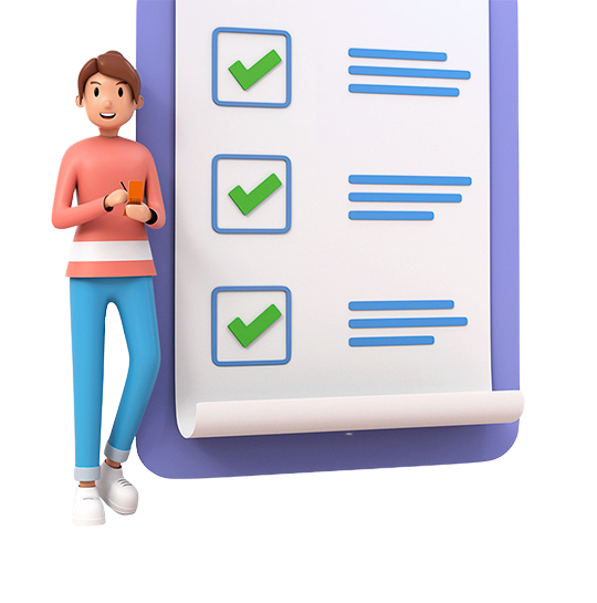 a girl standing with 3d chart how to find earning ways earn online whiteout Any investment